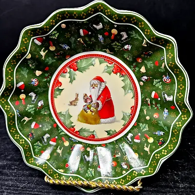 Villeroy & Boch Toy’s Fantasy Christmas Candy Bowl Santa W/Toy Bag Bunny 6” • $39.04