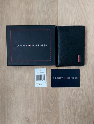 £19.99 • Buy Tommy Hilfiger Leather Black Credit Card Holder Wallet Case Protector Thin Men