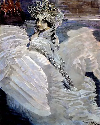 8 X 10 Swan Princess Girl By Mikhail Vrubel  Wall Backsplash Ceramic #3701 • $36