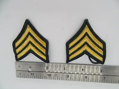 New Military Sew On Patch Us Army Cloth Set Of 2 Sml Rank Sergeant E-5 • $5.50