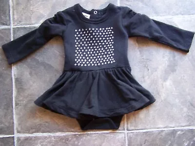 Baby Girl's Rock Your Baby Black & White Long Sleeve Frilly Bodysuit Size 000 • $7.99