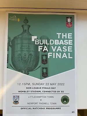£5 • Buy Buildabase FA Trophy/FA Vase Finals Day Wembley May 2022
