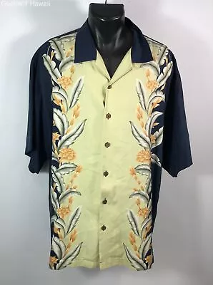 TOMMY BAHAMA Green Short Sleeve Button Silk Hawaiian Shirt Men - Size XL • $14.99