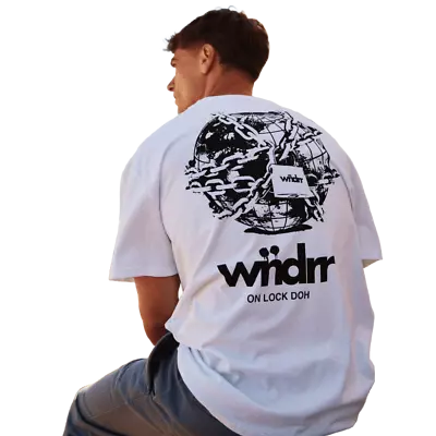 Wndrr | Lock Doh Box Fit Tee In White • $59.95