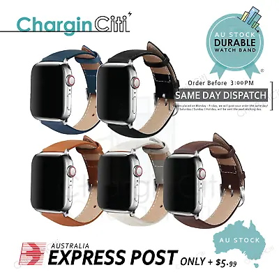 $9.35 • Buy Premium Leather Strap IWatch Band For Apple Watch 8 7 6 5 4 SE 38 40 41 42 44 45