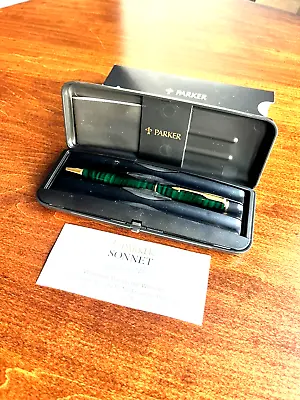 Parker Sonnet Ball Pen - Green  NOS  Vintage 1990's • $50