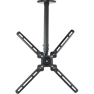 VIVO Black Manual Fully Adjustable Flat Ceiling TV Mount For Screens 23  To 55  • $39.99