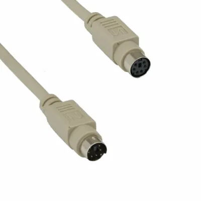 6ft Mini Din 6 Male To Female Cable 28AWG 6Pin Keyboard Mouse PS/2 Device To PC • $8.40