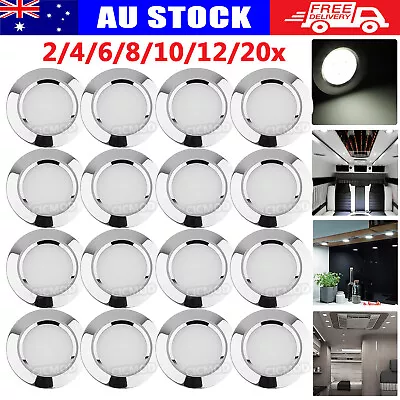 12V LED Recessed Ceiling Light Caravan Camper RV Boat Interior Downlights White • $17.99