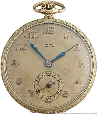 Hudson Maxim Mens Vintage 17j Bulova Running Swiss Pocket Watch • $75