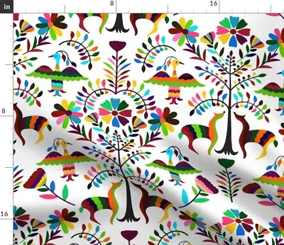 £24.08 • Buy Bright Grayhounds Rainbow Stripe Mexican Folk Art Spoonflower Fabric By The Yard