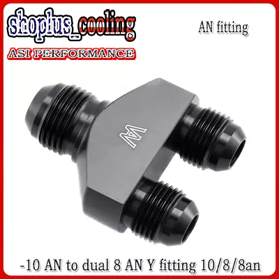 10/8/8an -10 AN To Dual 8 AN Y Fitting  Y  Block Adapter Coupler Male AN Fitting • $15.99