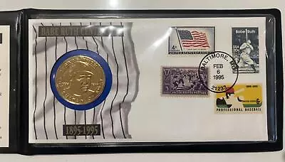 1995 Fleetwood Babe RUTH Centennial Coin & Envelope - Liberia - Gold-Plated • $10.99