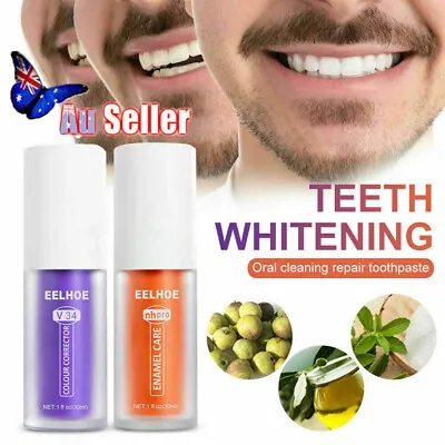 $7.85 • Buy V34 Colour Corrector Teeth Whitening Sensitive Teeth Toothpaste Gel Oral Hygiene