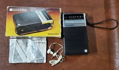 Vintage Lloyds Radio Model N707 Series 724A AM FM Tuning Receiver Works Boxed • $30