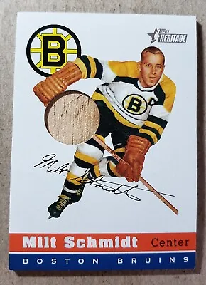 2000-01 Topps Heritage Milt Schmidt Game Used Stick Boston Bruins • $29