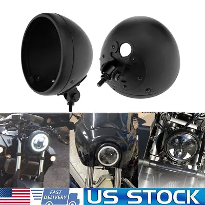 7Inch Black Motorcycle LED Headlight Mounting Housing Bucket For 7Inch Headlight • $53.04