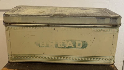 $32 • Buy Vintage Tin Metal Bread Box 