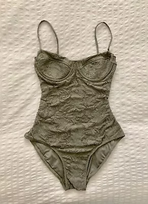 ZIMMERMANN One Piece Swimsuit Textured Floral Print Sz 0 / AU 8 • $75