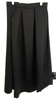 $18.99 • Buy Justalwart Women's High Waist Black Midi Swing Skirt Ruffle Size M NWT