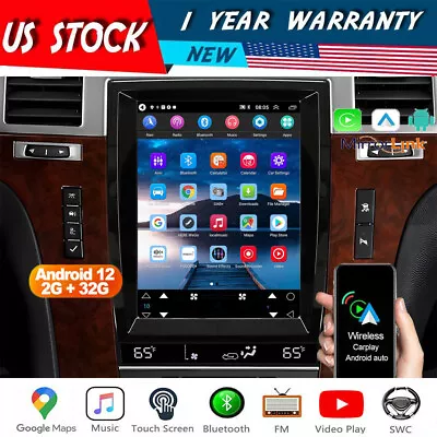 Carplay Car Stereo Radio Android Auto Navi For 2007-2013 2014 Cadillac Escalade • $183.19