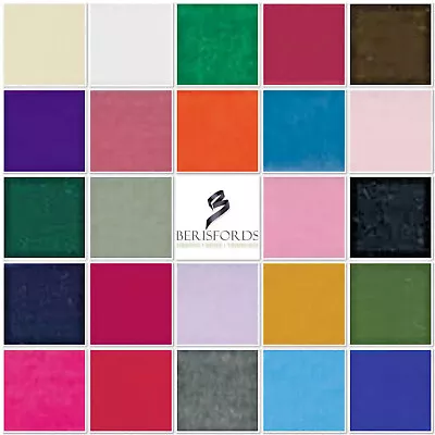 £6.75 • Buy Berisfords Luxury Velvet Ribbon Choice Of Shade 9mm 16mm 22mm 36mm 50mm Widths