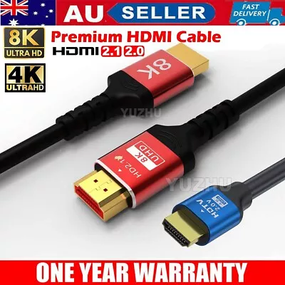 Premium HDMI Cable V2.0 V2.1 Ultra HD 4K 8K 2160p 3D High Speed Ethernet HEC ARC • $7.59