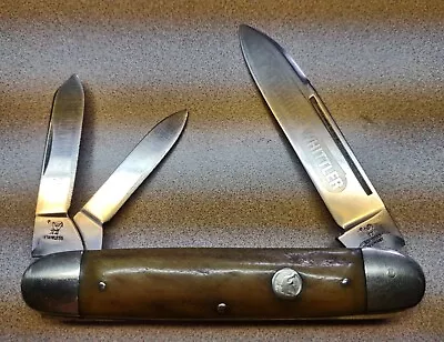 Vintage Hen & Rooster 243DS-Courthouse Whittler-pocketknife-USED-Stag Handles • $85