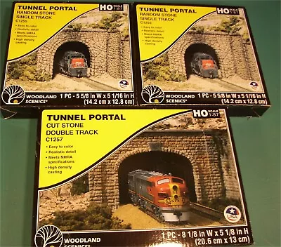 3 Woodland Scenics Tunnel Portals 2 Single 1 Double NEW • $19.99