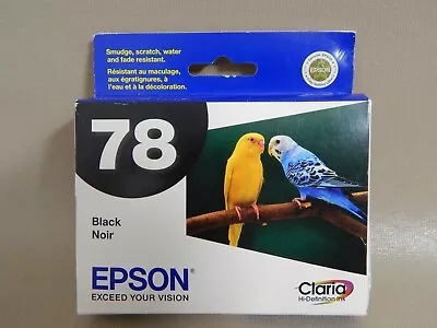 Epson 78 Black Claria Hi-Definition Ink Printer Cartridge T078120 Date 06-2010 • $10.95