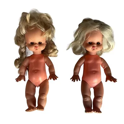 Vintage Dolls ZZ Zanini Zambelli Italy Set Of 2 Blonde Hair Babydolls 11”H • $39.98