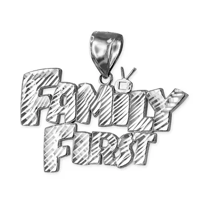 Sterling Silver FAMILY FIRST Hip-Hop DC Pendant • $39.99