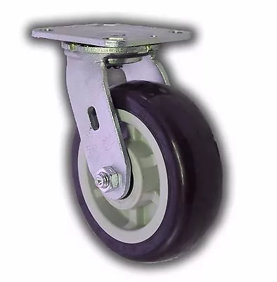 6  X 2  Polyurethane Wheel & Swivel Steel Caster 1000# - Heavy Duty Trolley Cart • $23.50