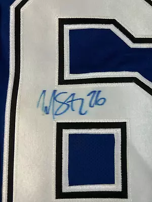 Martin St Louis Autographed Blue Home Reebok Jersey  Stm Coa Jsa • $250