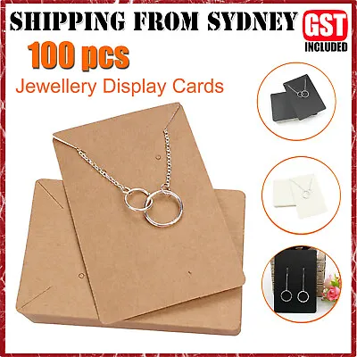 100pcs Earring Cards Cardboard Paper Jewelry Accessories Necklace Display Holder • $7.78