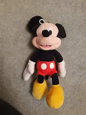 DISNEY Mickey Mouse 10  Plush Stuffed Animal Toy Baby Cartoons Collectible • £7.49