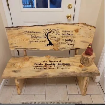 Memorial Bench-4 Foot  *** $1 Shipping /Custom Handmade - Garden *plus Cardinal • $495