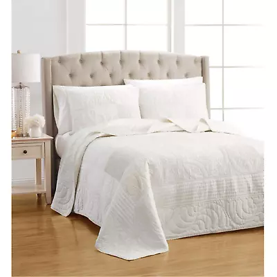 Martha Stewart Collection Wedding Rings 100% Cotton Full Bedspread Full • $99