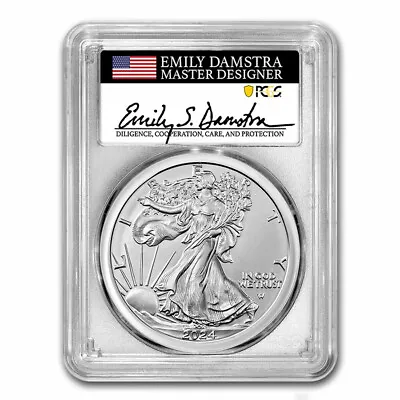 2024 American Silver Eagle MS-70 PCGS (FDI Damstra) • $205.12