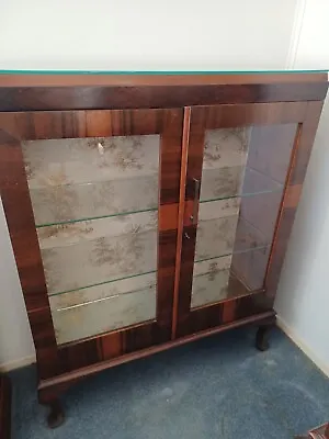 $105 • Buy Deco China Display Cabinet, Walnut, In Excellent Condition, Lock With Key.
