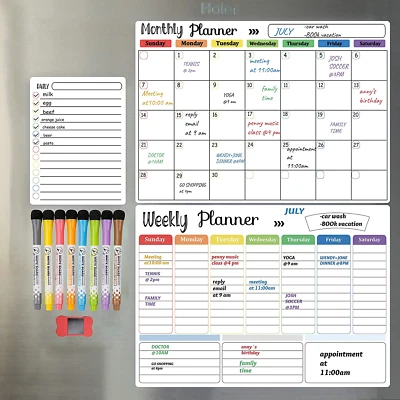 £29.06 • Buy Dry Erase Calendar Kit- Magnetic Calendar For Refrigerator - Monthly Fridge Cale