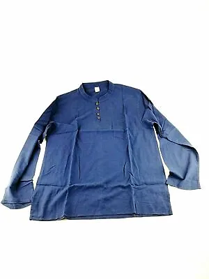 £13.99 • Buy Handmade Cotton Boho Collarless Shirt Kurta Pirate Grandad Casual LONG Sleeve
