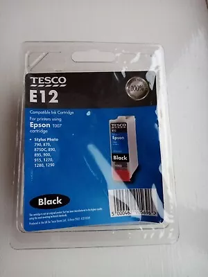 £7 • Buy TESCO E12 EPSON T007 Stylus 790 - 1290/S BLACK Ink Cartridge SEALED BRAND NEW