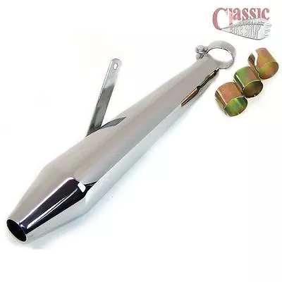 £74.95 • Buy Universal Chrome Short Hooligan Style Megaphone Silencer. 19  Long