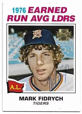 MARK FIDRYCH Autographed Signed 2001 Topps Archives Card #302 Detroit Tigers COA • $25