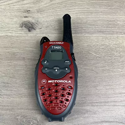 Motorola Talkabout T5420 2 Way Radio Walkie Talkies Red Gray • $8.99