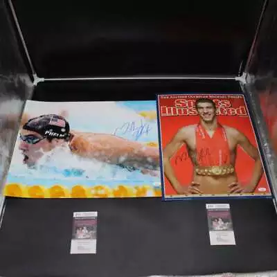 Michael Phelps Signed Photo/Poster Lot Auto Sports Illustrated JSA COA ZJ9707 • $199.99