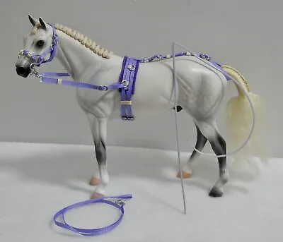 £22 • Buy Lunging Lunge Set Lilac Purple Halter Bridle Breyer Classic 1:12 Horse NOT Incl.