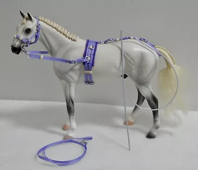 £22 • Buy Lunging Lunge Set Lilac Purple Halter Bridle Breyer Classic 1:12 Horse NOT Incl.