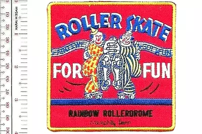 Vintage Roller Skating Tennessee Rainbow Rollerdrome Memphis TN Patch Vel Hooks • £10.61